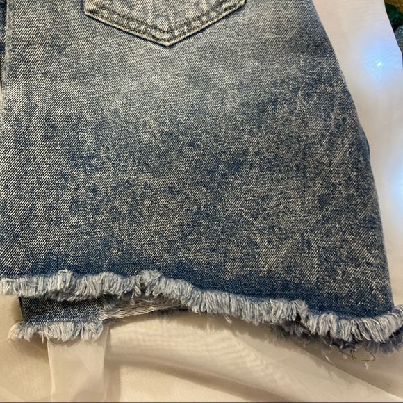 Organic Blue jean shorts size 7/28 100% cotton - Picture 10 of 14
